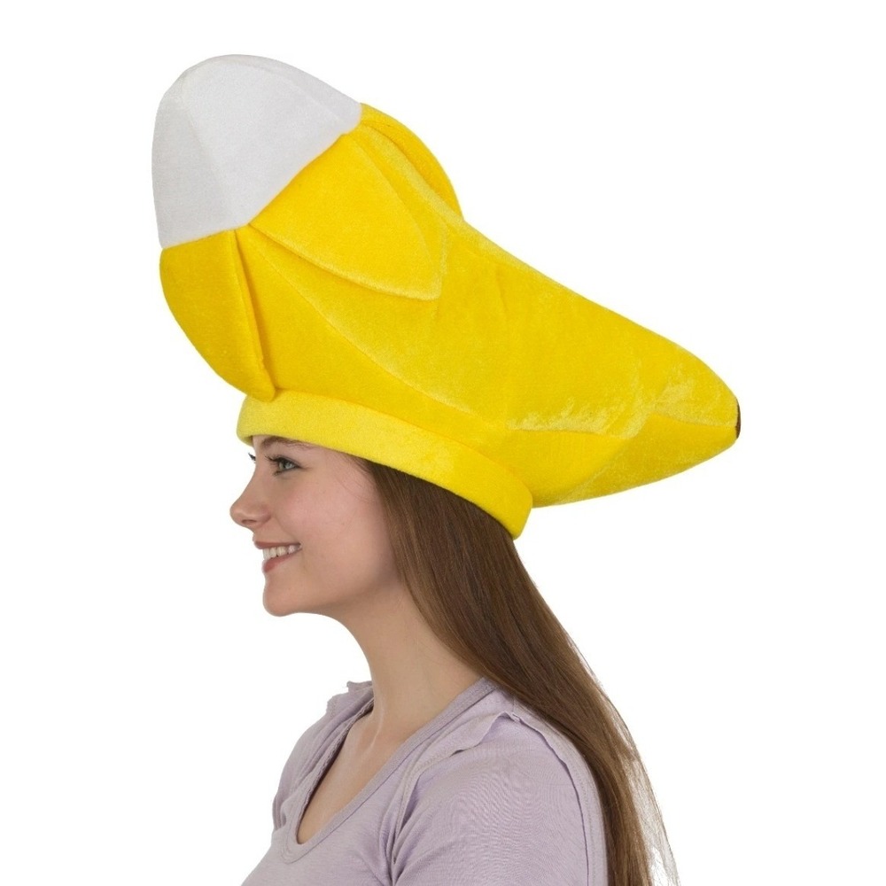 NWOT Velvet Banana Hat Funny Hats cosplay Halloween costume one size